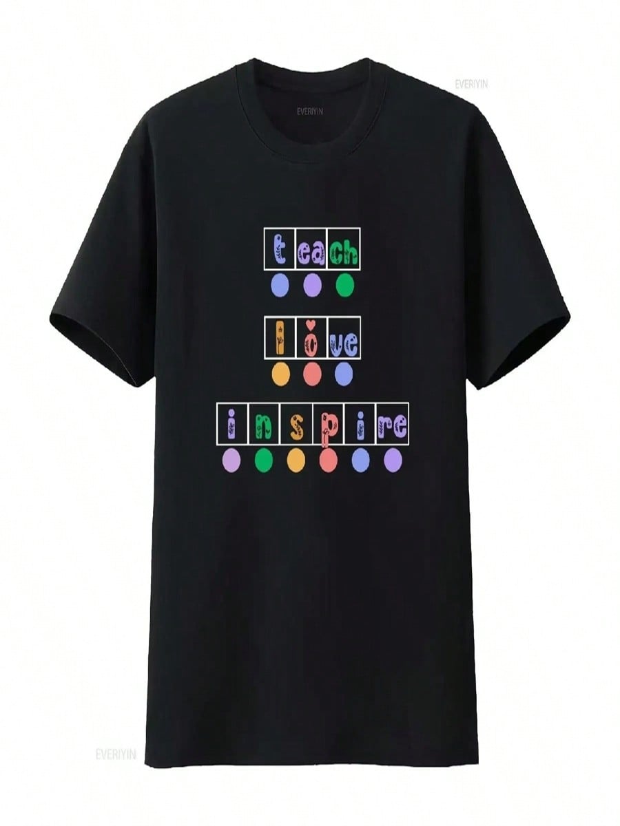 Teach Love Inspire Teacher T Shirt Reading Science Of Intervention Phonics Vintage Washed Stylish Designer Clothes Casual S разноцветный