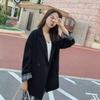 Fashion New Spring Autumn Suit Jacket Ladies Korean Version Of The British Style Work Ol Casual Retro Chic Slim Black Gray Slim