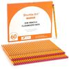 Shuttle Art 60 Pack Pencils, #2 HB, Pre-sharpened Pencils with Top Erasers, Premium Woodcased Yellow Pencil Bulk for Classroom & School Supplies,