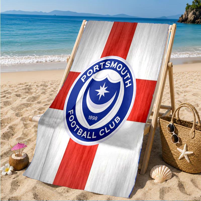 Asciugamano da Spiaggia in Microfibra con Stemma FC Ports, Morbido e Assorbente, Asciugatura Rapida, Ideale per Viaggi Estivi, Essenziale per la Spiaggia, Piscina