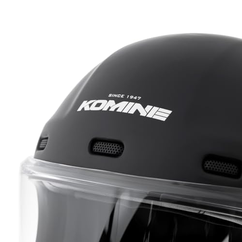 Komine Motorcycle HK-190 Neo Retro Full Face Helmet Basalt Gray XL