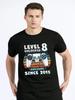 T-Shirt „Level 8 freigeschaltet – Genial seit 2015“ zum achten Geburtstag für Sohn und Junge, lustiges Gamer-Shirt, 8. Geburtstag, 8 Jahre alt, Tops, Geschenk, Kleidung