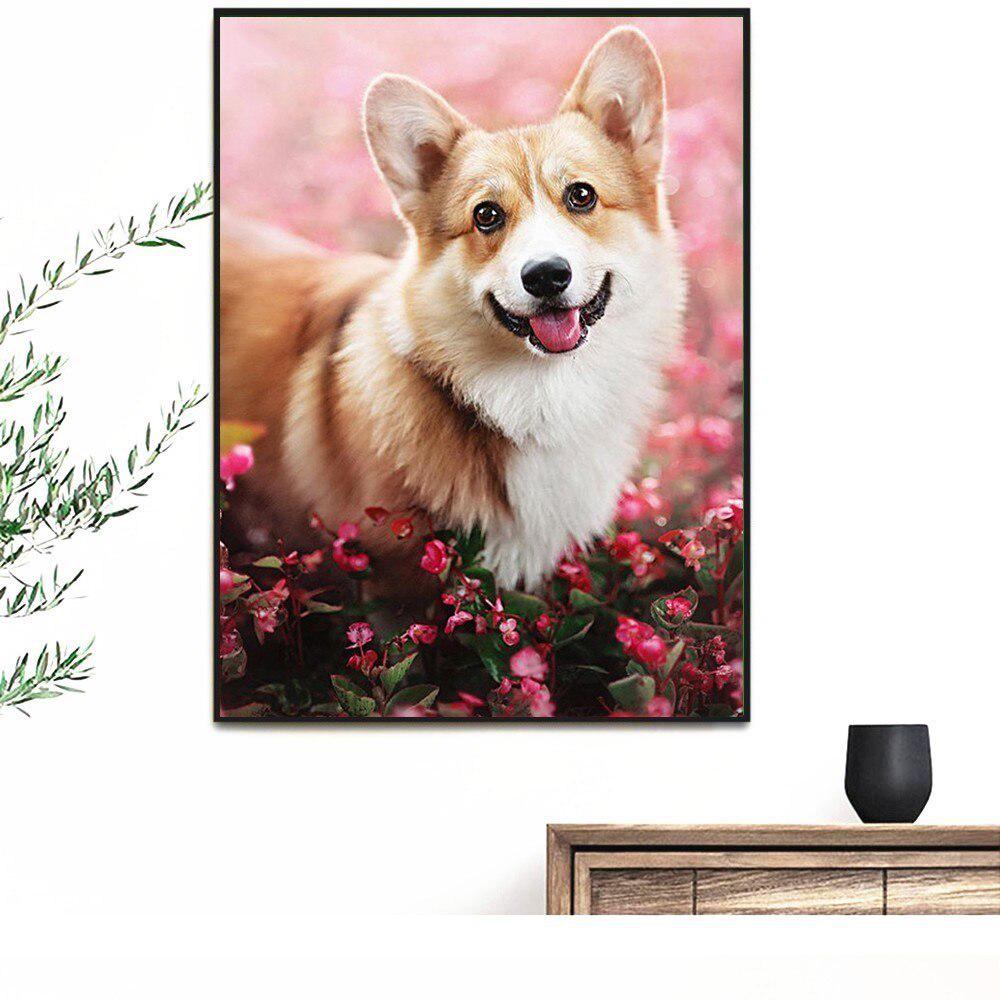 5D DIY Diamond Painting Full Round Animal Dog Rhinestone Picture Embroidery Sale Diamond