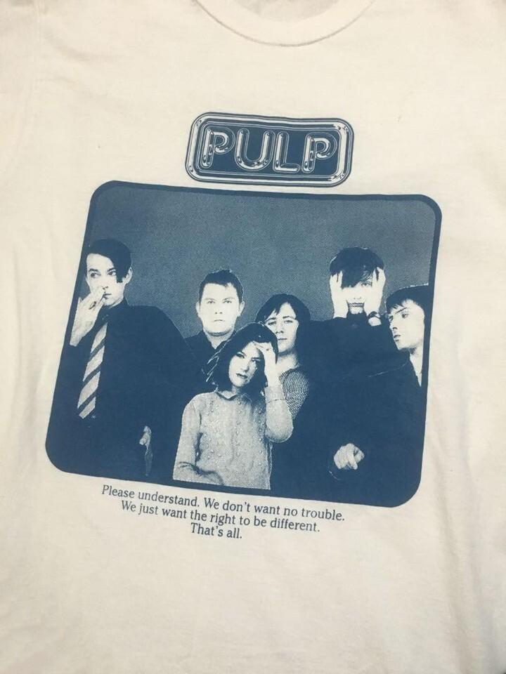 Vtg Pulp Band Gift For Fans Cotton White All Size Unisex Shirt KN161