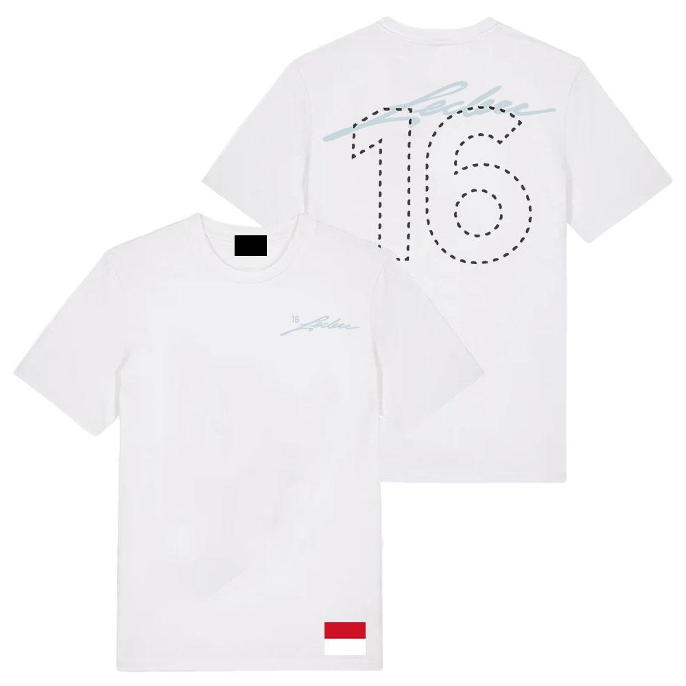 חולצת טי SIGNATURE TEE Charles No.16 Leclerc חולצת טריקו צווארון עגול חולצות טי קיץ שרוול קצר עיצוב אופנתי הדפסה גרפית מרצ' בגדים