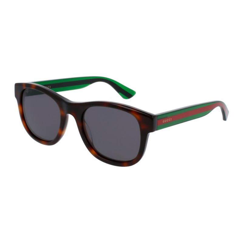 GUCCI Classic Square Plate Sunglasses Tortoiseshell Colour