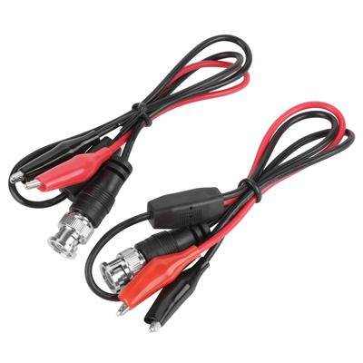 2 Stück Oszilloskop-Testsonde Kabel BNC-Stecker Q9 zu Doppelkrokodilklemme 0,5m