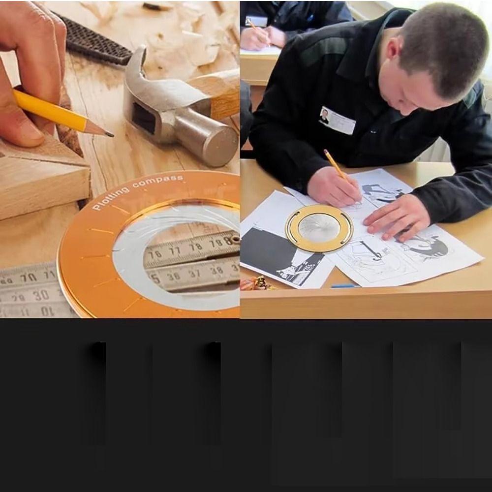 Adjustable Circle Drawing Ruler Woodworking Tool Round Circle Drafting Measurement Ring Ruler