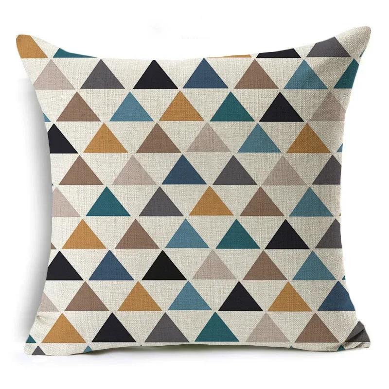 Creative Simple Geometry Cushion Cover Modern Office Car Waist Cushion Bedroom Living Room Decorative Pillowcase 45*45Cm