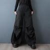 Black Plus Size Vintage High Waist Casual Loose Long Spring Autumn Wide Leg Pants Women Trousers