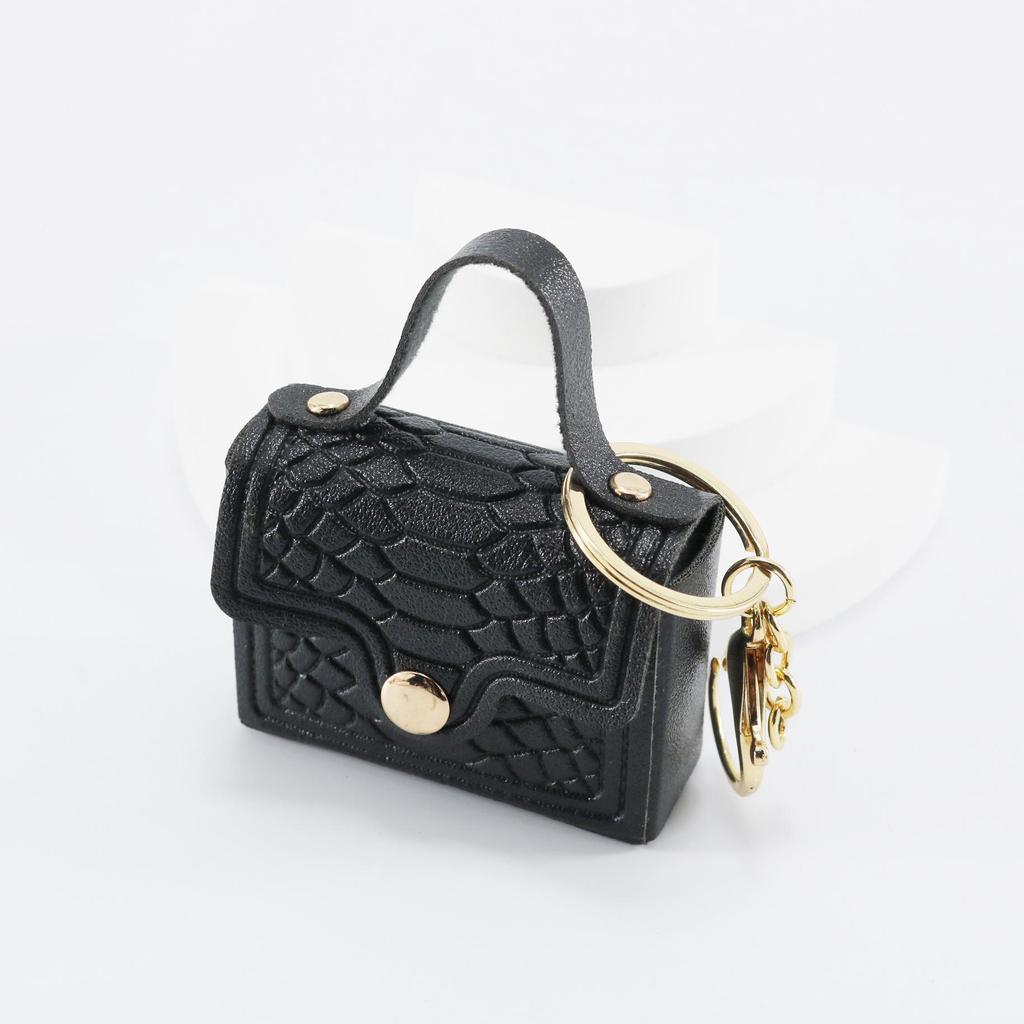 Crocodile Pattern Mini Square Bag Keychain, Coin Purse & Jewelry Accessory. Perfect for Cross-border Streaming or Wedding Gifts.