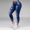Women Fashion Jeans Casual Jeans Slim Fit Female Ripped Fringe Jeans