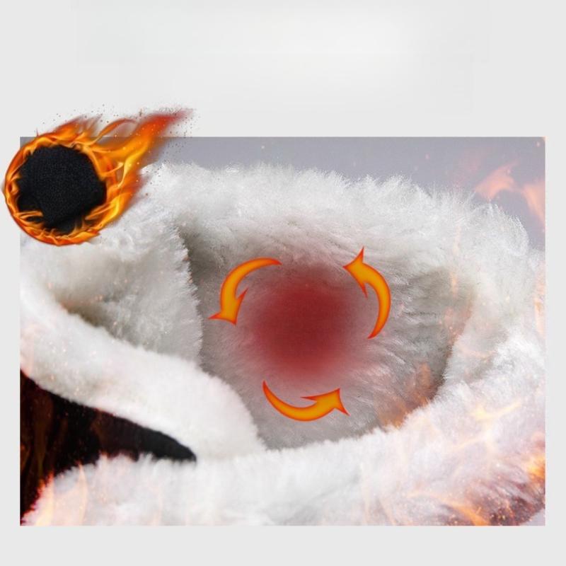 Zimní Nové Dámské Kozačky Boty se silnou podrážkou Teplé Sněhule s vysokým střihem Outdoor Bílý plyš Pohodlné Vodotěsné Kožešinové vycházkové boty