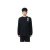 Li-Ning Skateboard Series Back Print Crew Neck Long Sleeve T-Shirt Unisex Tops Black AHST103-3