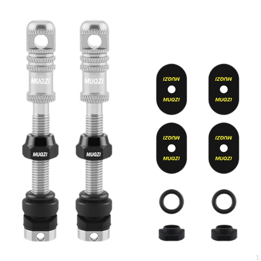 2 Pieces Tubeless Valve Stem Presta 65mm for Road Bike Most Rims