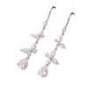 Copper-Plated Gold Zircon Butterfly Tassel Earrings - High-End Luxury Ear Ornaments