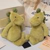 Adorable Shy Green Dinosaur Plush Toy - Perfect Holiday Gift