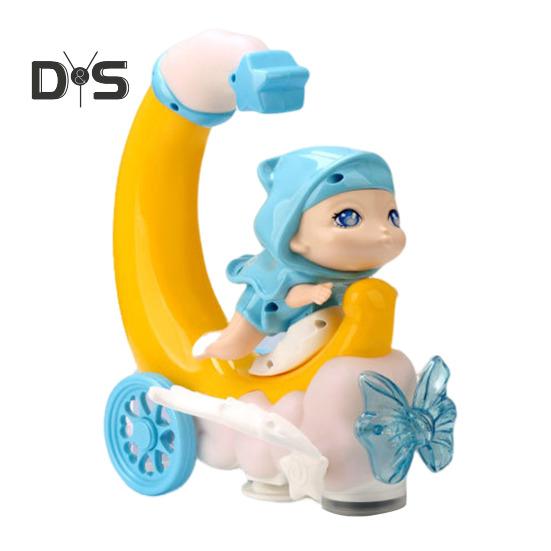 

Електрична іграшка-автомобіль-місяць з музичним підсвічуванням Обертання на 360 градусів, уникання перешкод, навчальний мультфільм, трюк, автомобіль, малюки, хлопчики, дівчатка, подарунок синій