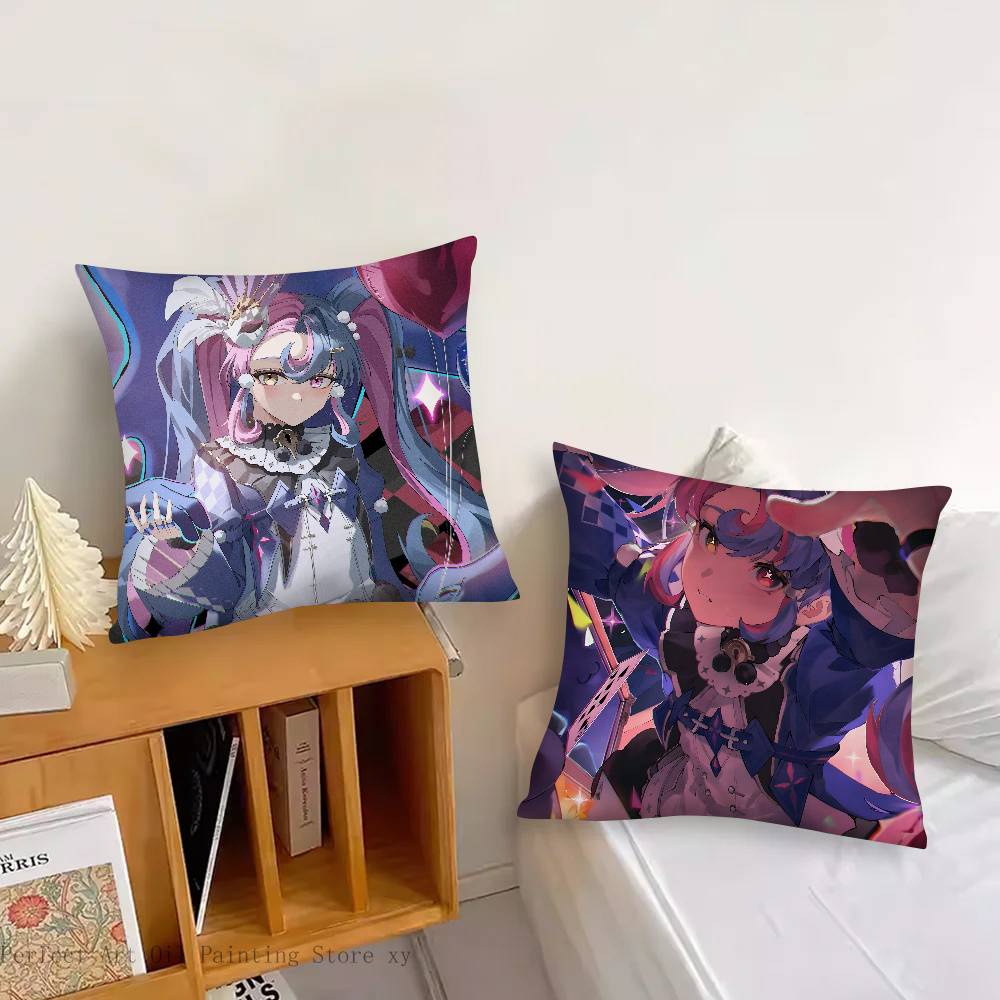 ROCCIA Anime Game W-Wuthering Waves Pillow Case Fashion Square Pillowcase Bedroom Sofa Room Ins Decoration Leisure
