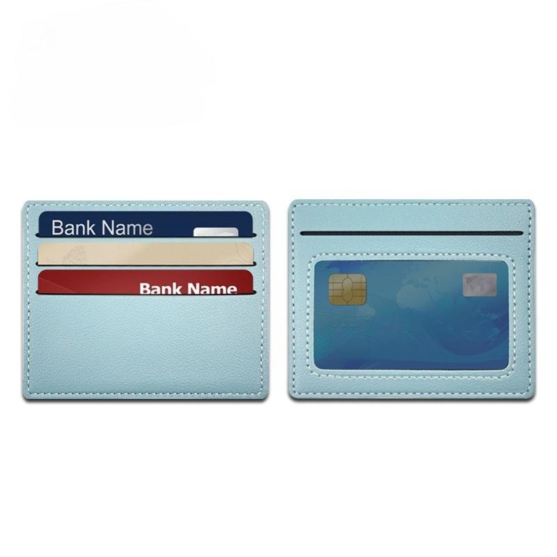 Fashion Leather Ultra-thin Card Holder Bank Credit ID Cards Cover Pouch Case Wallet Organizer Thin Business Bank Card Package