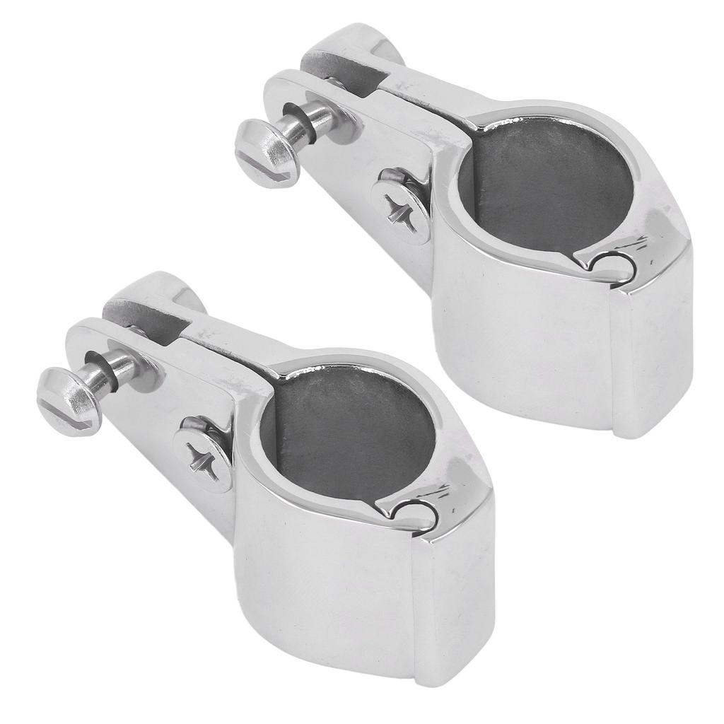 2 stk Topphengsleskinnefeste 316 Marinegrad Rustfritt stål Bimini Hengslet kjeveklemme Skyvebåt Yacht