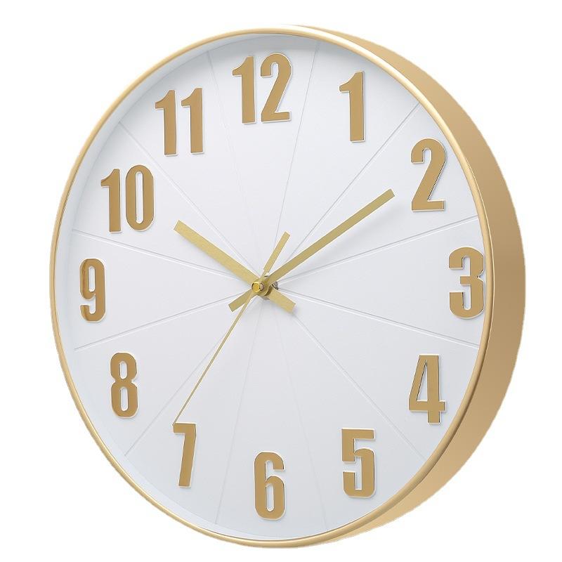 12 Inch 30CM Silent Wall Clock, Creative and Fashionable, Three-dimensional Digital Minimalist Clock for Home Living Room