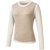 Removable Merino Tencel Crew Neck Simple T-Shirt Women Tops SA1250LT82L