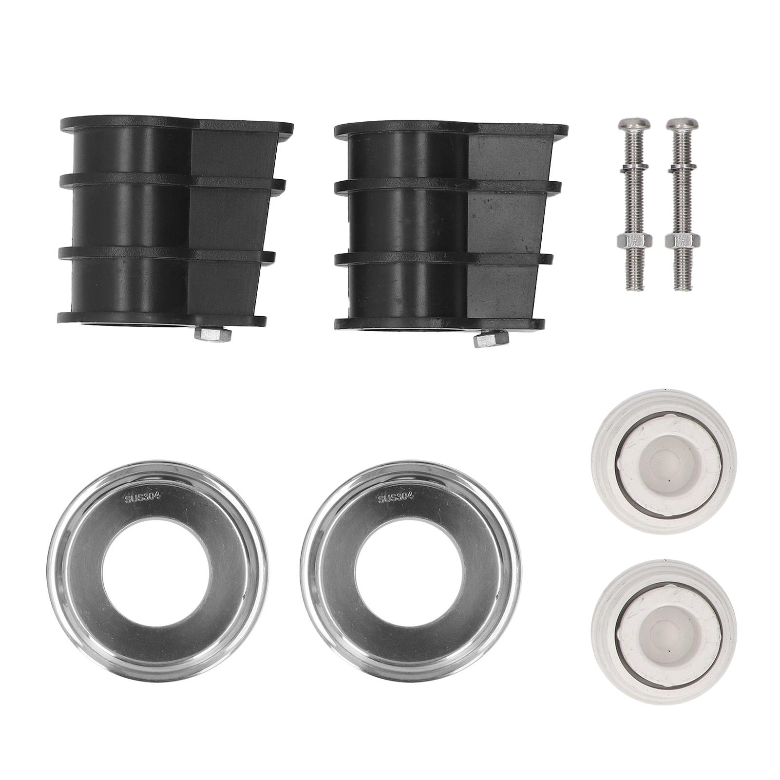 

Pool Ladder Replacement Kit 304 Stainless Steel Escutcheon Plates Bumper Bolts Nuts Anchor for 42mm Tube Swimming Pool