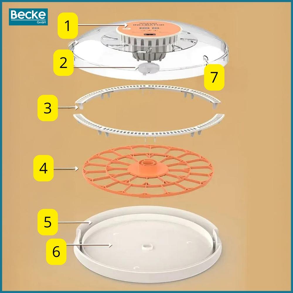 Incubator, poultry hatchery, hatcher, egg turner, egg turner, 30 eggs