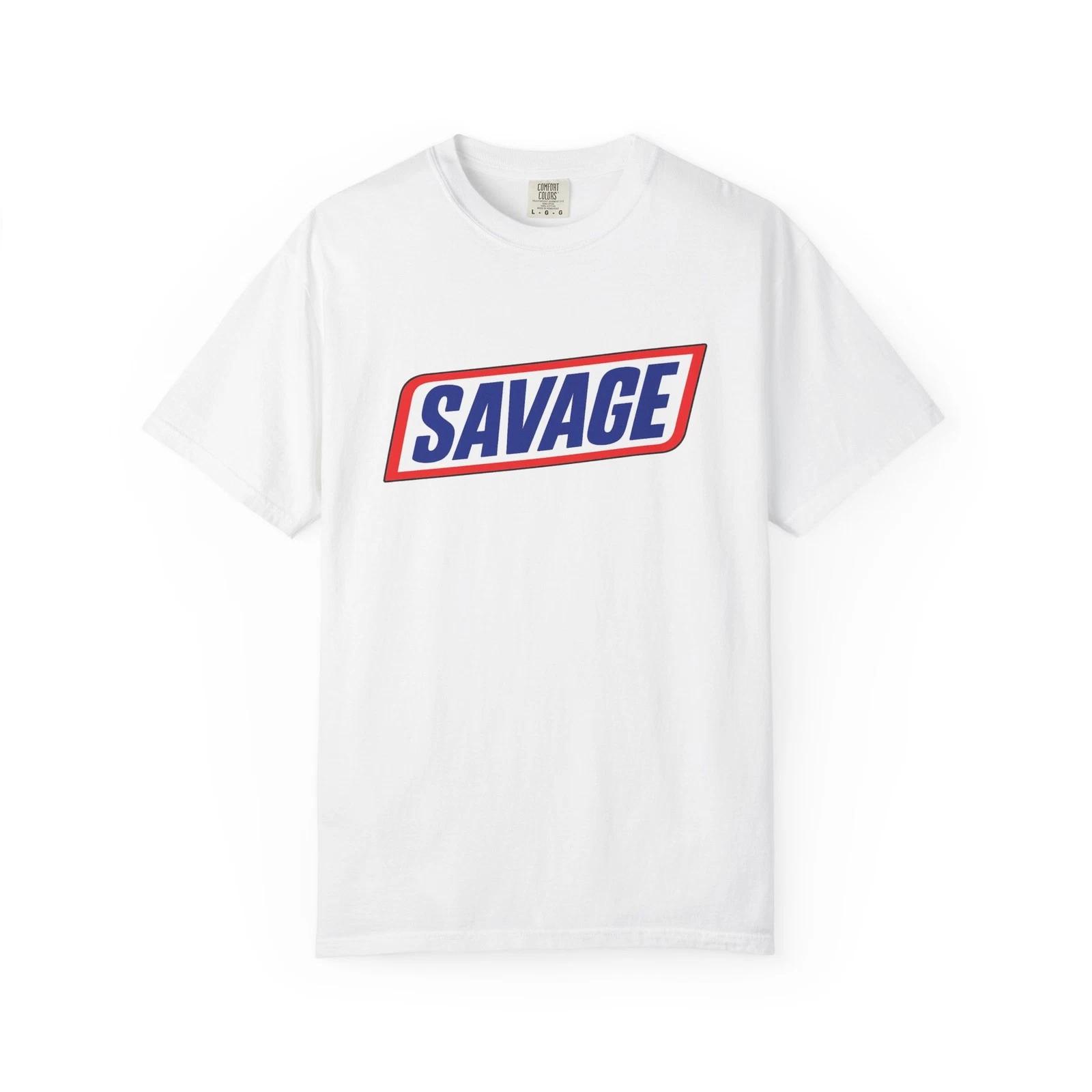 Savage Unisex Garment-Dyed T-shirt, Casual Tee, Streetwear Top, Gift for [...] M