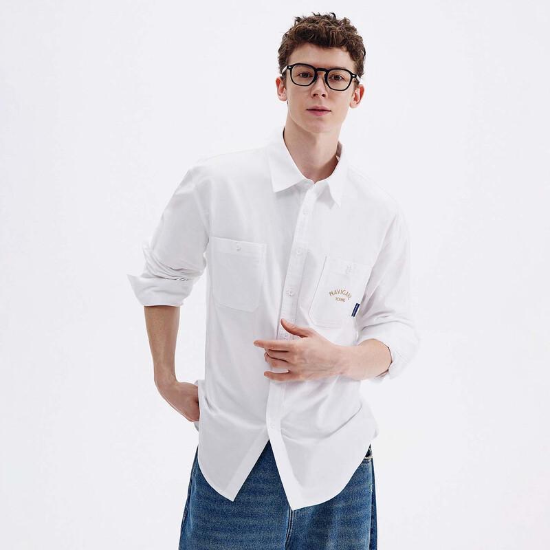 NVG.YOUNG Men's Cotton Lightweight Long-Sleeve Casual Shirt