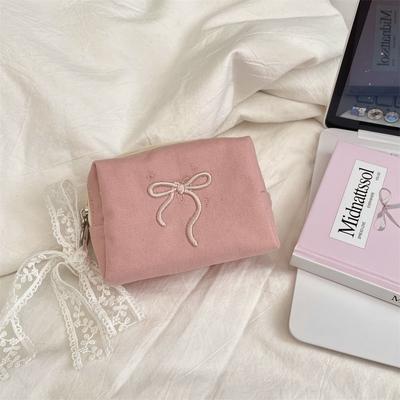 3D Bowknot Bowknot Storage Bag Portable Multifunctional Cosmetics Bag Large Capacity Sanitary Napkin Organizer Girls