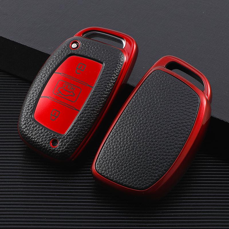 

Кожаный чехол для ключей из ТПУ, сумка, чехол, защитный брелок для Hyundai Elantra HB20 I10 I20 I30 IX25 IX35 IX45 TUCSON red key case