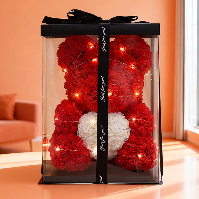Rose Bear: Preserved Flower Gift for Girlfriend - Perfect for Birthdays, Valentine's, and Proposals