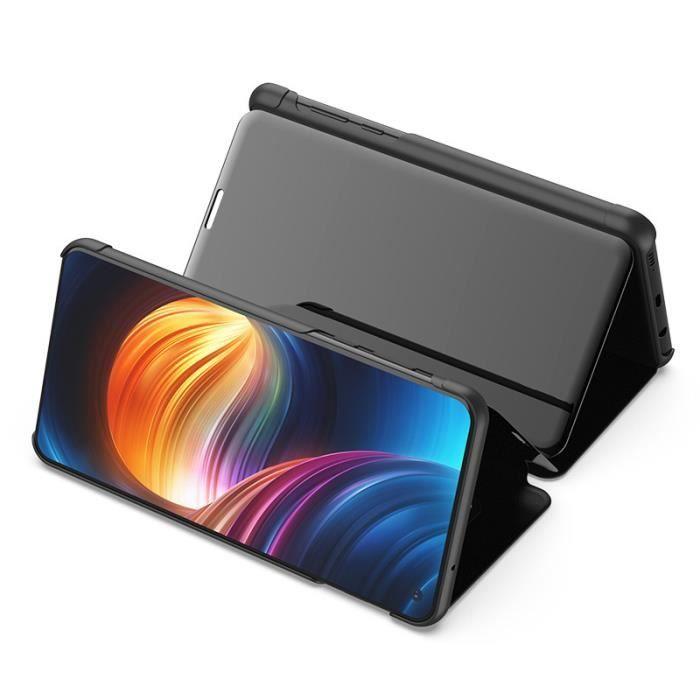 Samsung Galaxy S10 Case Clear View Flip Case Shockproof Mirror Smart Stand Case Cover for Galaxy S10 [Purple] with 3 In 1 Cable