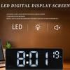 Digital Clock Tabletop Clock with Alarm Clocks USB Powered Large Temperature Display Screen for Home and Office Use