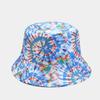 European and American spring new beach vacation leisure basin hat trendy men and women rainbow double-sided bucket hat sunscreen visor