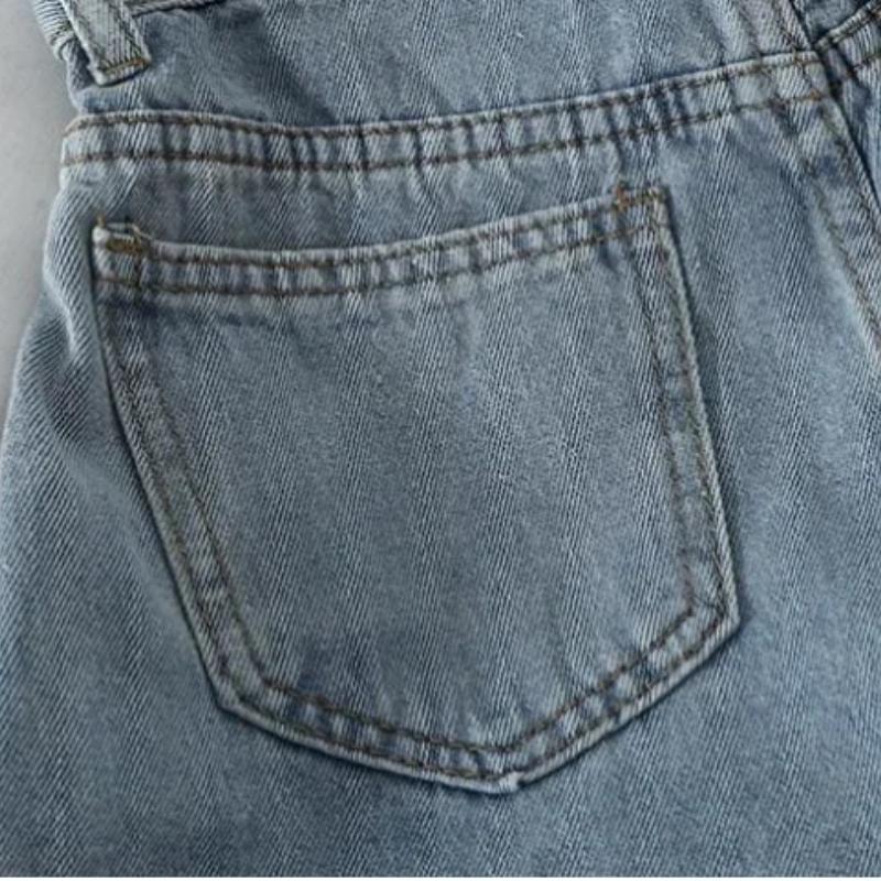 Sommer Højtaljede Løse Jeansshorts Kvinder Alsidige Kant Afskårne Afslappede Bukser Kvinder Tøj Jeans