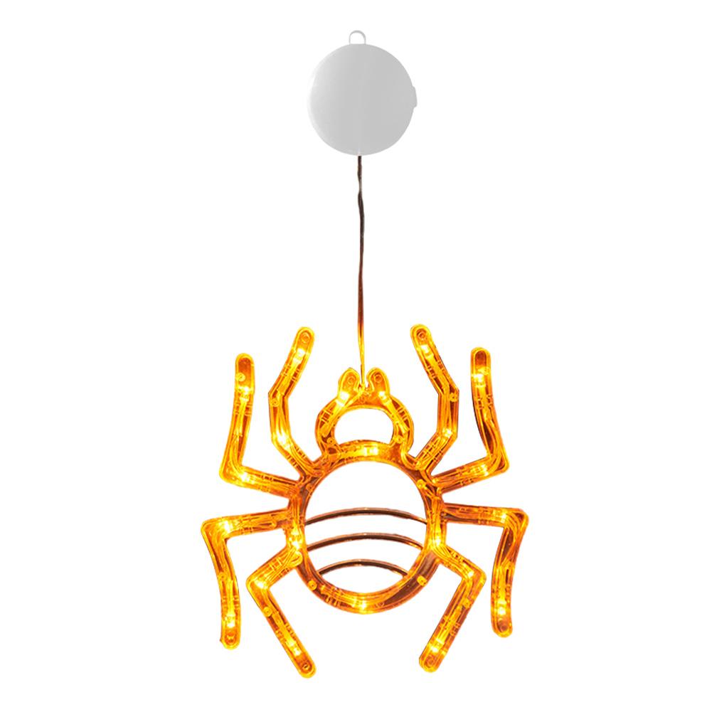 

Оранжевый Призрак Ведьма шляпа Подвесной светильник с присоской Хэллоуин оконный светильник на батарейках для дома дверь комнаты декор для вечеринки