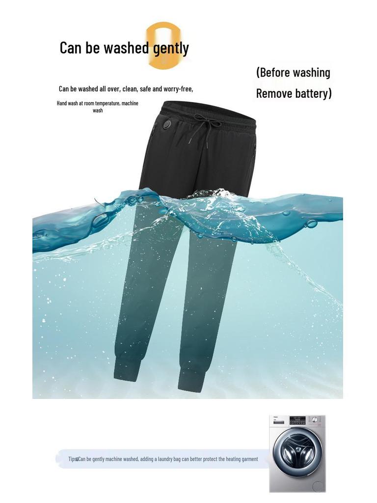 Winter Beheizte Intelligente Elektrische Warme Baumwollhose - Outdoor Kältefest Elastische Unterteile