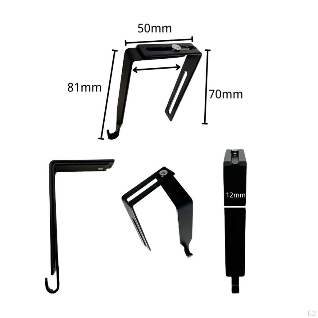 10 Pieces Adjustable Cubicle Hangers Partition Iron Easy to Install with Screws Practical