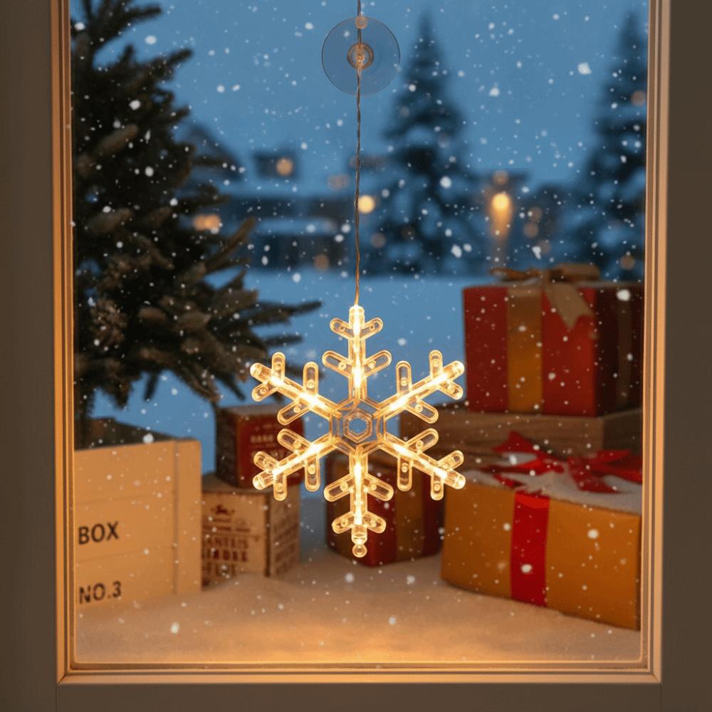 Suction Cup Design Christmas LED Light Hanging Window Ornaments Sucker Lamp  New Year Celebration