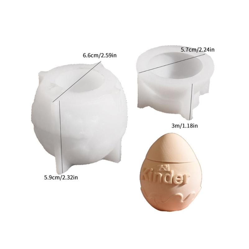 Creative Egg Shaped Silicone Jewelry Mold Smooth Texture Crafting Kit Ideal For Resin Casting Home Decors Gifts And Storage Solutions
