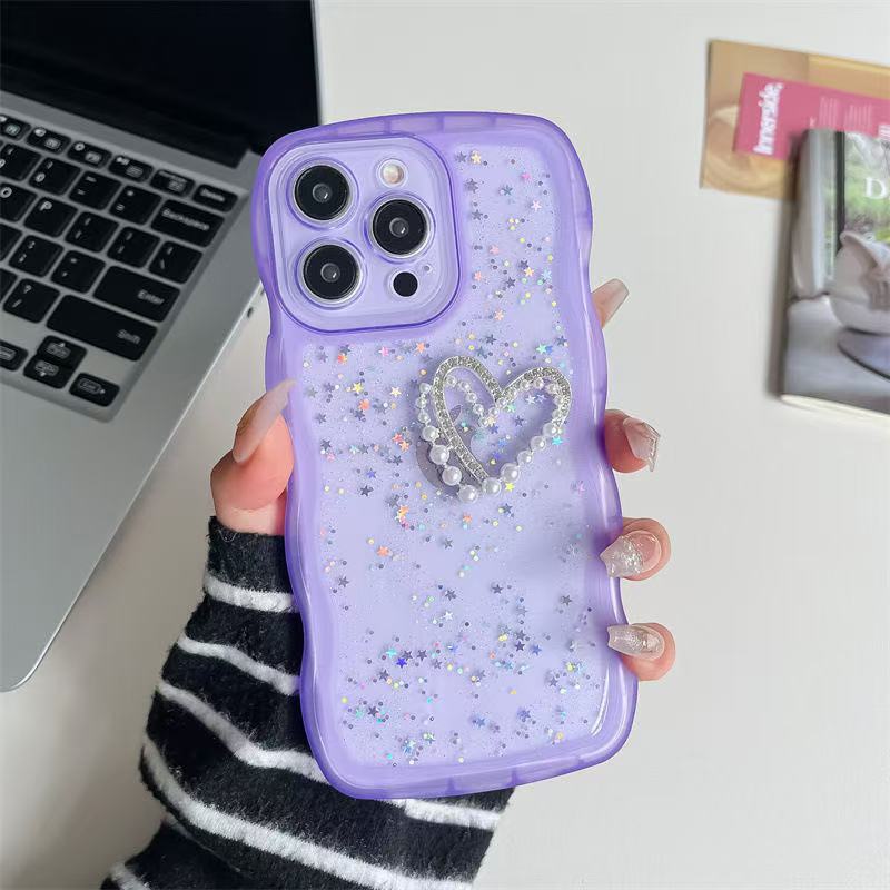 Epoxy mobile phone case 16E Apple 16PROMAX, 15 glitter 14 transparent 13mini simple 6/12 applicable