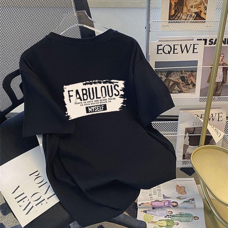 New Korean Men's and Women's T-shirt Fashionable Summer Oversized Short Sleeved T-shirt Men's and Women's Top