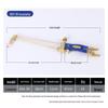 Industrial Grade All-Copper Stainless Steel Cutting Torch - No Backfire, Compatible with Oxygen, Acetylene, Propane.