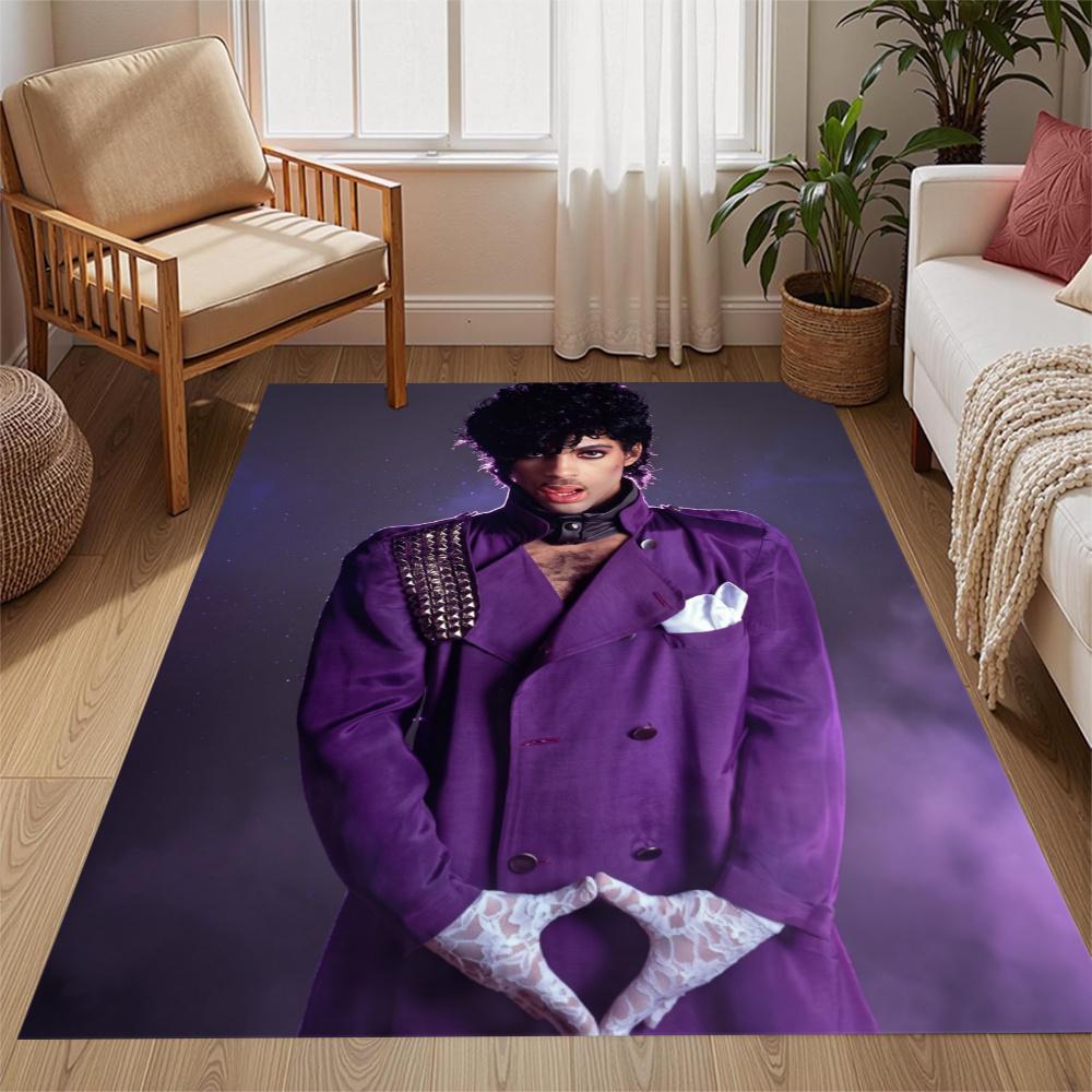 Prince Purple Guitar Performance Carpet Suitable For Outdoor Playrooms Dormitory Study Room Antislip Rug Office Home Decor Wedding Party Gift