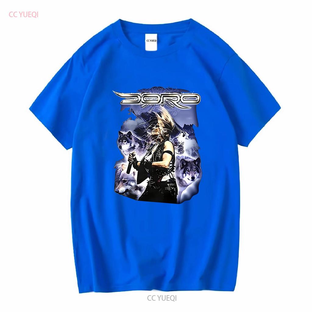 Doro Wolf Pesch T-Shirt, schwarz, Herren, Größen S–5XL, lang- oder kurzärmelig, Vintage-Look, gewaschen, für jeden Tag, weich, bequem, lässig