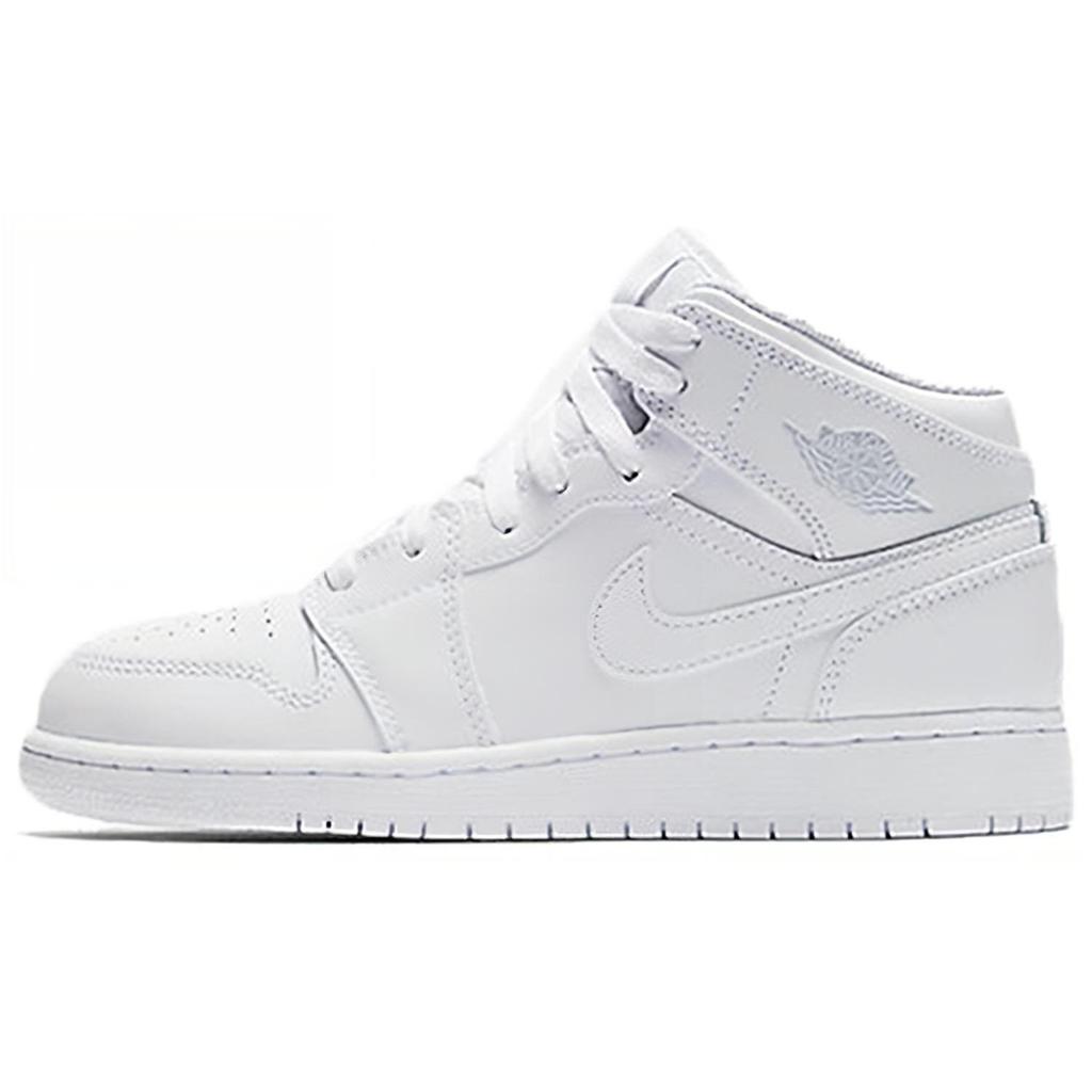Jordan 1 Mid White Pure Platinum 2018 GS 554725-109