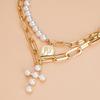 Fashionable Necklace Multiple Layer Necklace Elegant Party Necklace Alloy Texture Trendy Fashion Jewelry for Daily Party
